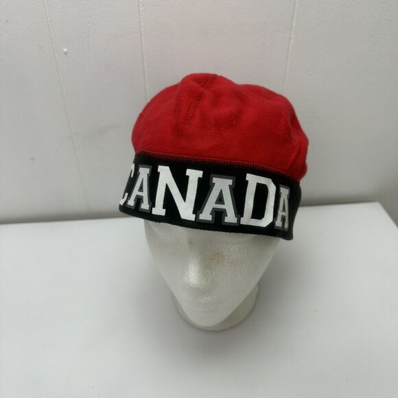 Columbia Beanie Hat Winter Cap Red Black Nebraska Canada Reversible Outdoors - Picture 8 of 16